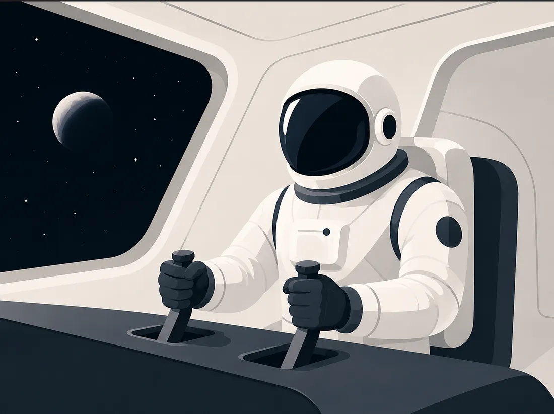 Illustration of an astronaut building a mini-retirement runway with $250,000
